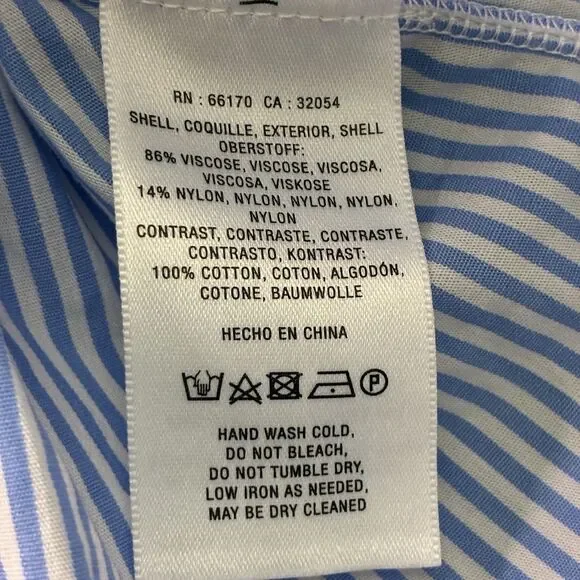 Black and Blue Striped Women's Top - Picture 5 of 6